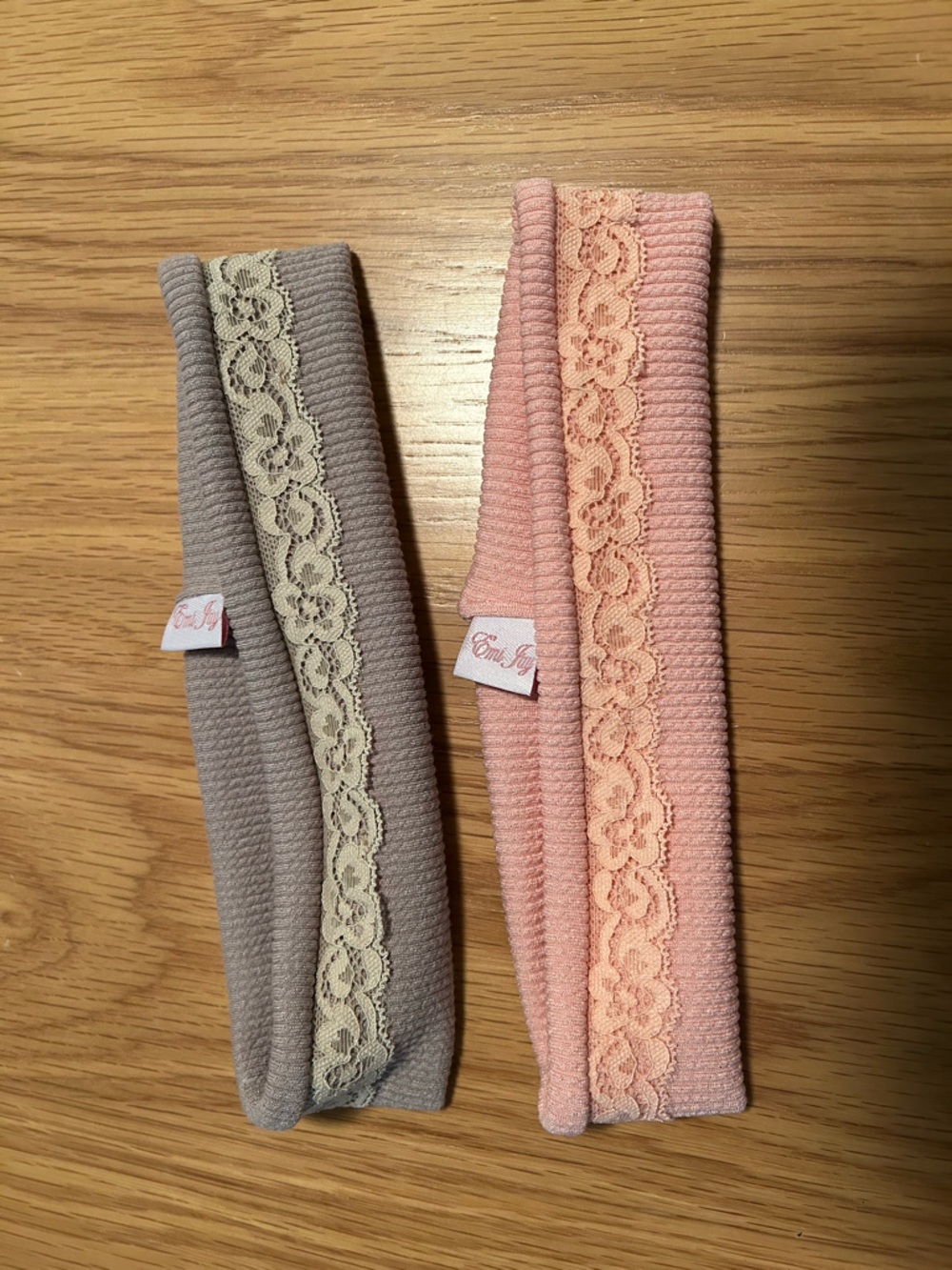 Emi Jay Infinity Headbands in Blush Pink & Grey Smoke NWOT